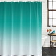 thumbnail image 3 of Teal Ombre Waterproof Fabric Shower Curtain,Turquoise White Gradient Modern Abstract Art Waterproof Fabric Shower Curtain for Bathroom Curtains Bathtubs Shower Curtains with 12 Hooks Stall 48x72in, 3 of 8