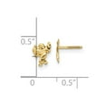 thumbnail image 2 of 14k Gold Polished Cupid Threaded Post Earrings 7.5x4mm Wide Stud Earring for Women - .2 Grams, 2 of 2