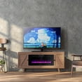 thumbnail image 2 of 42" Electric Fireplace Insert, 750W/1500W LED Fireplace w/Remote Control, 8H Timer & 12 Flame Colors, Wall Mounted Fireplace, Fireplace Heater, Recessed Electric Fireplace for Home RV, 2 of 10