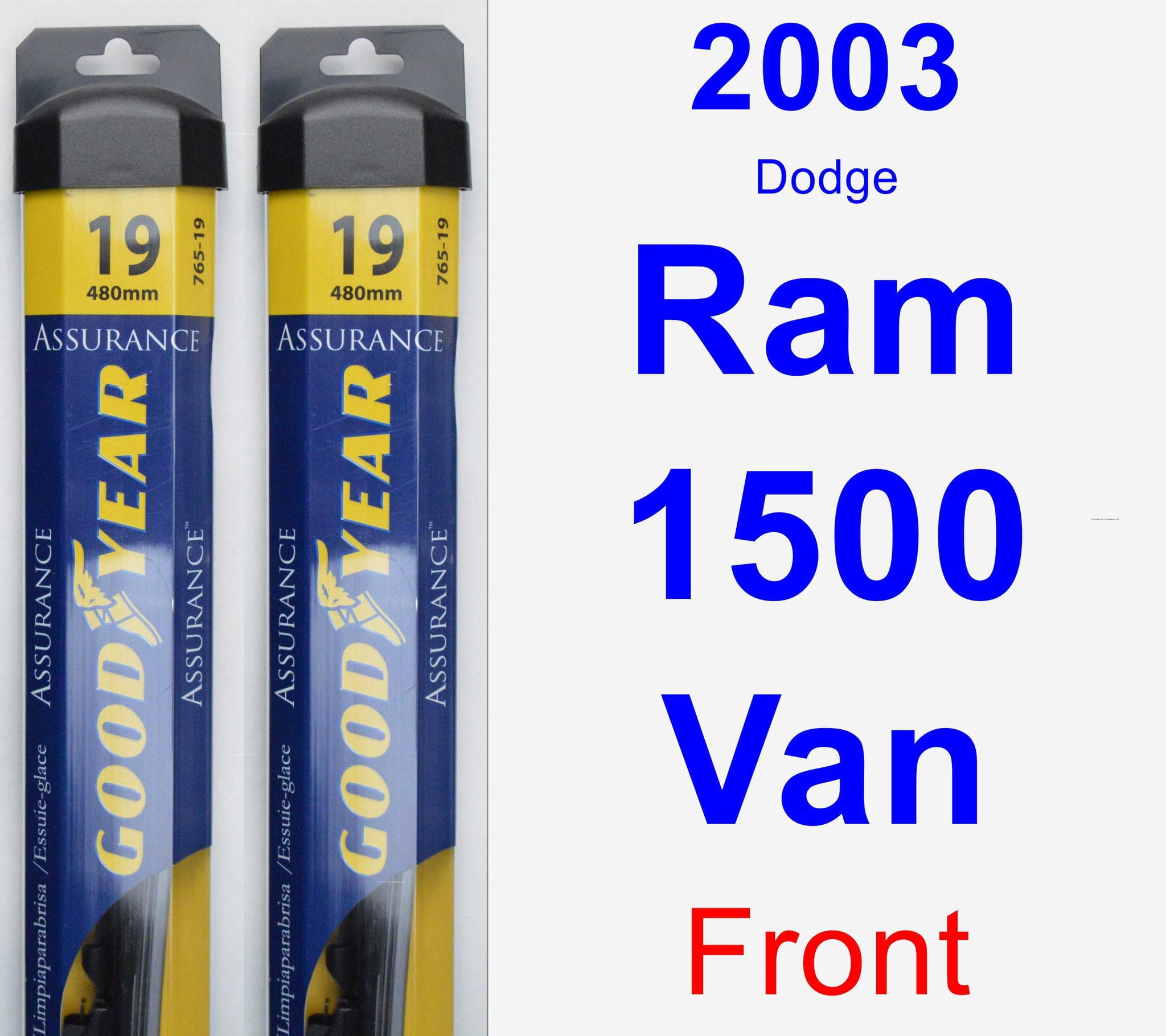 2003 Dodge Ram 1500 Van Wiper Blade Set/Kit (Front) (2 Blades