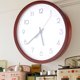 thumbnail image 4 of Reloj grande de pared de madera maciza, silencioso y sencillo, colgante, para el hogar, oficina y dormitorio (con escala), 4 of 8