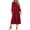 Red, variant on Women's Fall Spring Midi Dress Long Sleeve Floral Smocked Elegant Wedding Guest Long Flowy Dresses with Pockets