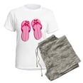thumbnail image 5 of CafePress - Pink Flip Flops Women's Light Pajamas - Women's Short Sleeve Print T-Shirt and Pants Light Cotton Pajama Set, 5 of 7