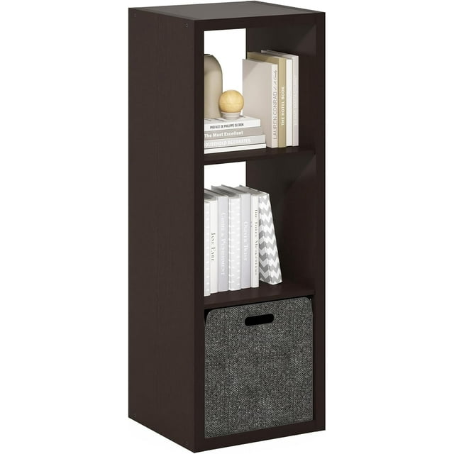 Cubicle Book Shelf Vertical Thick Frame Bookshelf Horizontally & Vertically Reversible Bookcase with Open Back x x for Living Room Bedroom Home Office