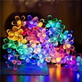 thumbnail image 3 of Matsuzay Guirnalda de luces solares con flores, segura y fiable, para una fiesta al aire libre sin miedo, resistente al agua. Iluminación navideña, 3 of 6