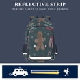 thumbnail image 5 of FORMRS Unisex School Backpack 17" Student Travel Bag with Laptop Compartment, Green Christmas Gingerbread, 5 of 7