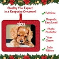 thumbnail image 2 of 2023 Picture Ornament, Magnetic Glitter with Photo Protector, Horizontal, Silver, 3-Pack, 2 of 7