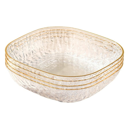 

Jangslng Spit Bone Dish Multi-function Thickened Base Light Luxury Style Translucent Storage Plate Home Supplies