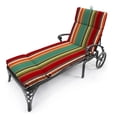 thumbnail image 4 of Jordan Manufacturing 72" x 22" Westport Teal Multicolor Stripe Rectangular Outdoor Chaise Lounge Cushion with Ties and Hanger Loop, 4 of 13