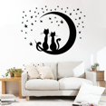 thumbnail image 3 of 2 Piece Black Cat Wall Decals Set Self Adhesive for Wall Decor, Cat Star Floor Lamp Wall Decals Wall Decals Self-adhesive Stickers Murals for Living R, 3 of 5
