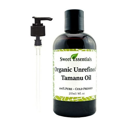 Organic Unrefined Tamanu Oil | 8oz | Imported from Tahiti | 100% Pure | Cold Pressed | Age Spot & Scar Reduction | Acne Prevention & Healing | Moisturizing | Treat & Prevent Eczema and (The Best Way To Treat Eczema)