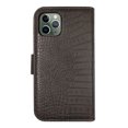 thumbnail image 1 of Funda tipo cartera de diseño piel de cocodrilo Solozen para iPhone 11 Pro Café, 1 of 3