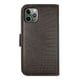 thumbnail image 1 of Funda tipo cartera de diseño piel de cocodrilo Solozen para iPhone 11 Pro Café, 1 of 3