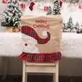 thumbnail image 2 of Chair Case Christmas Articles Linen Cloth Embroidery Elk Design Skin Friendly Soft Touch Home Decoration Back Covers, 2 of 6