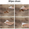 thumbnail image 3 of Wooden Texture Round Fitted Tablecloth with Elastic Round Elastic Tablecloth 45"-50" Fitted Table Cover Waterproof Wipeable Circle Table Cloth for Outdoor Picnic, 3 of 4