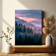 thumbnail image 6 of Misty Forest Sunset Landscape Canvas Wall Art, Calm Woodland Print for Living Room, Bedroom, Office and Home Decor, 6 of 8