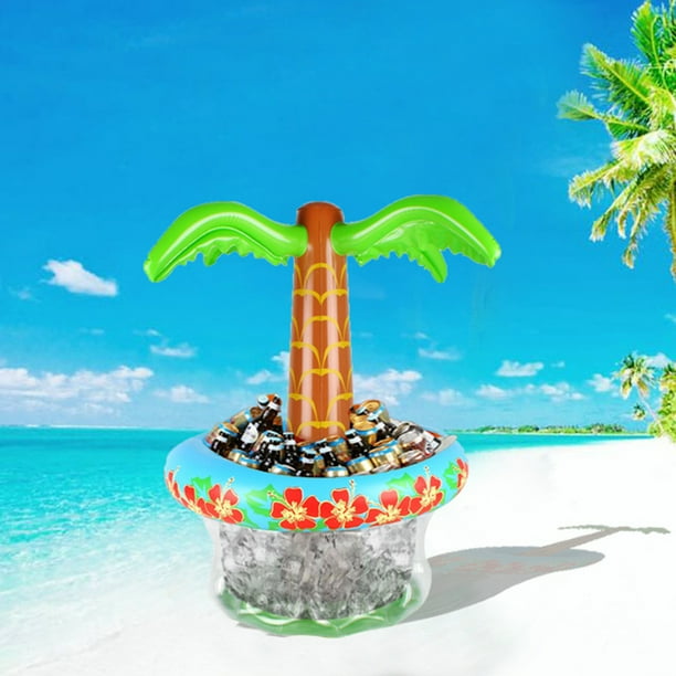 Enfriador de cerveza inflable Palmera inflable para fiestas en la piscina y en la playa Suministros para fiestas hawaianas Decoraciones para fiestas de verano