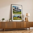 thumbnail image 2 of Dolomites Vintage Travel Poster – Italy’s Alpine Treasure - Veneto Italy Illustration Travel Poster Mountain Landscape Nature Scenic Vintage Pastoral Black Framed Wall Art Print 5 x 7 inches, 2 of 8