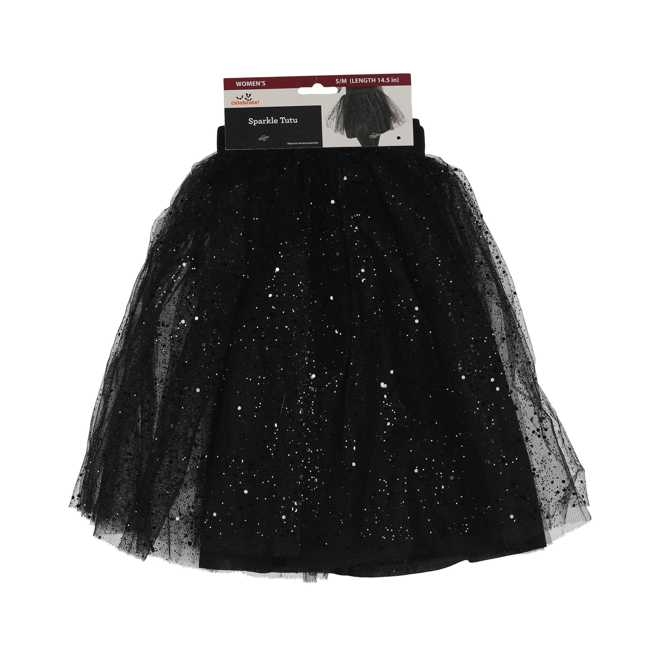 Sparkle Tutu Costume Accessory for Adults, Black, S/M, Halloween by Way To Celebrate