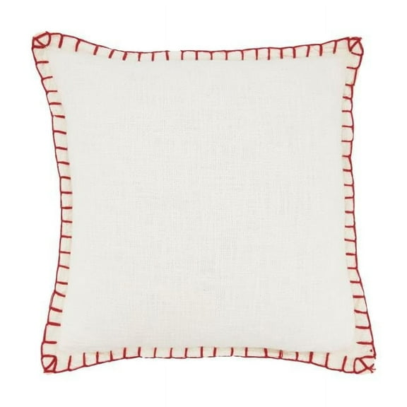18 in. Woven Warmth Chunky Whip Stitch Square Throw Pillow Cover, White