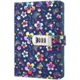 thumbnail image 1 of Pu Leather Diary With Lock, A5 Size Diary With Combination Lock Password Journal Locking Personal Diary (silver), 1 of 5