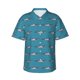 thumbnail image 1 of Fotbe Cartoon Whale Camisa Hawaiana para Hombre Unisex – Camisa Casual de Verano con Botones de Manga Corta de Algodón y Lino,Medium, 1 of 7