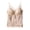 Beige, variant on Women's Lace Built in Bra Tank Top Summer Sexy Stretch V-Neck Double Strap Camisole Casual Sleeveless Home Undershirt Gray