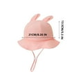 thumbnail image 3 of HAOTAGS Bucket Hats for Babies, Adjustable Wide Brimmed Solid Fisherman Hats Pink Free Size, 3 of 3
