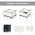 thumbnail image 2 of ZOPan Raised Garden Bed, Set of 4 Planter Raised Beds Kits with Drain Holes for Fruit Flowers Vegetables, Outdoor Elevated Planting Box for Lawn Patio Balcony, Easy Assembly, Rattan-Like Look, White, 2 of 9