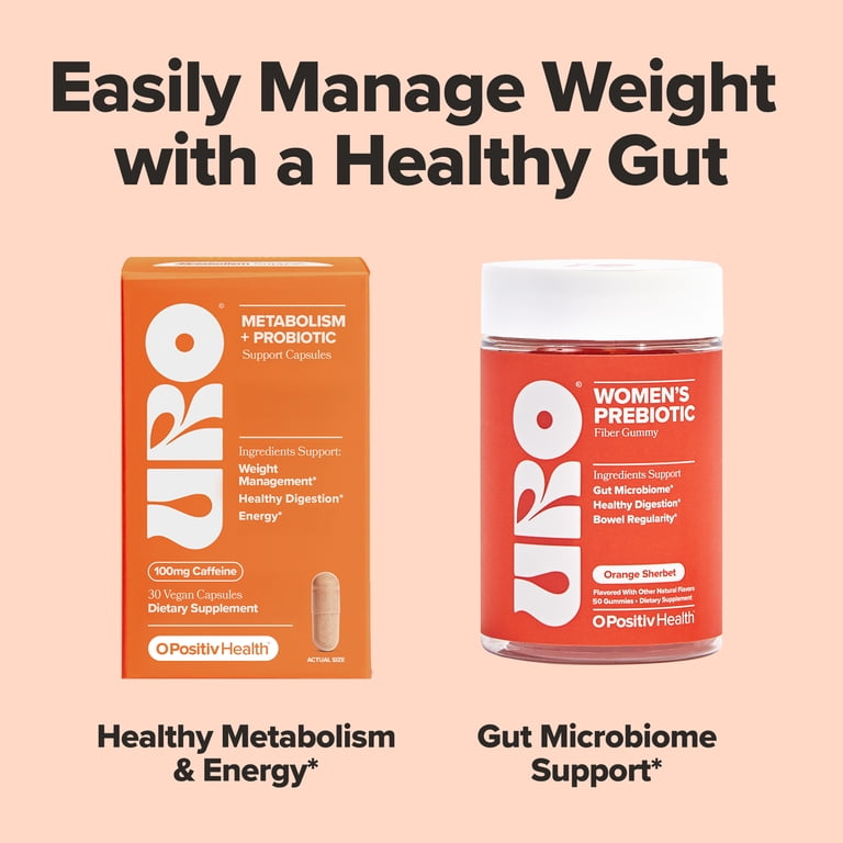 O Positiv URO Metabolism + Probiotic Capsules for Weight Management,  Appetite Control & Energy, 30 Count - Walmart.com