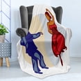 thumbnail image 4 of Spanish Soft Flannel Fleece Throw Blanket, Funky Dancers Couple Latin Flamenco Gypsy Dancers European Performance Arts, Cozy Plush for Indoor and Outdoor Use, 60" x 80", Multicolor, by Ambesonne, 4 of 5