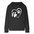 thumbnail image 4 of Fashion Waffle Long Sleeve Hoodies for Women Plus Size Cute Graphic Print Casual Pullover Sweatshirt Fall Winter Tops(Black,XXXL), 4 of 5