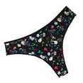 thumbnail image 1 of Aayomet Culotte Sans Couture pour Femmes Taille Basse g-String (Noir, G), 1 of 4