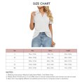 thumbnail image 6 of Women's Pure Color Lapel Short Sleeve V-Neck T-Shirt, White, XL - Perfect for Casual Summer Wear, Home, Office, Shopping & Outdoor Activities, 6 of 6