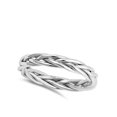 thumbnail image 4 of Antiqued Weave Boho Stackable Knot Wedding Ring Sterling Silver Band 925 Jewelry Female Male Size 6, 4 of 4