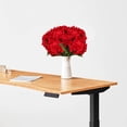 thumbnail image 6 of Faux Hydrangea Stem, Artificial Silk Flower with Full Bloom and Lifelike Leaves, 23.62 Inch Red Floral Pick for Wedding Home Vase Decor, 6 of 7