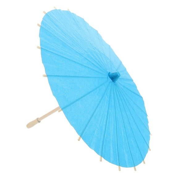 SOPOTUTU Blue Oiled Paper Photography Umbrella Lightweight DIY Decorative Parasol for Parties
