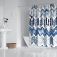 thumbnail image 2 of Extra Long Boho Shower Curtain 72x84 Inches - Vintage Floral & Tropical Leaves Pattern, Waterproof Bohemian Bathroom Decor with 12 Hooks, Tribal Rustic Style, 2 of 4