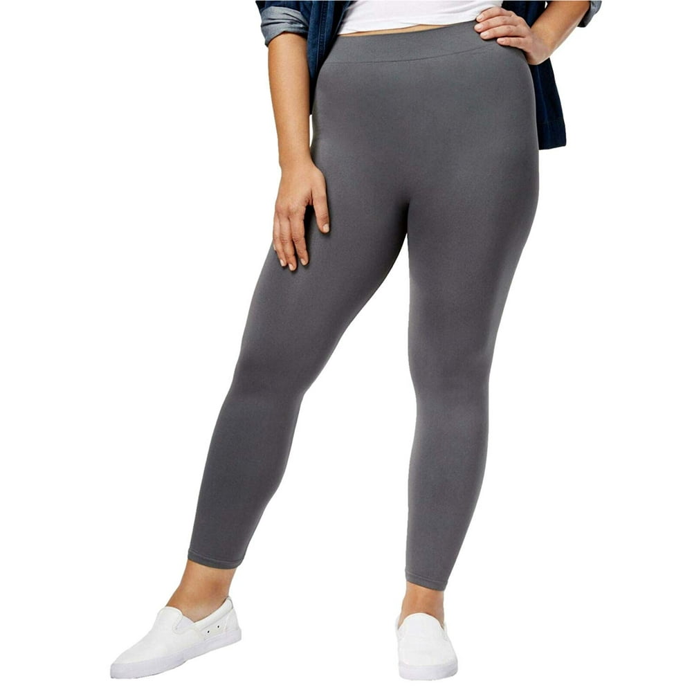 First Looks First Looks Women's Seamless Leggings (Grey, 2X