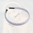 thumbnail image 4 of Unique Bargains 2 Pcs Artistic Plaid Headbands Fashion Anti Slip Hair Accessories for Women White Blue 0.67" Wide, 4 of 7