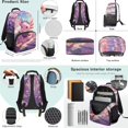 thumbnail image 5 of Garronmavis Kids Bookbag Set Capybara Print School Backpack with Lunch Box, 4PCS Set with Pencil Case and Water Bottle Holder, School Daypack for Boys & Girls Travel Use, 5 of 8
