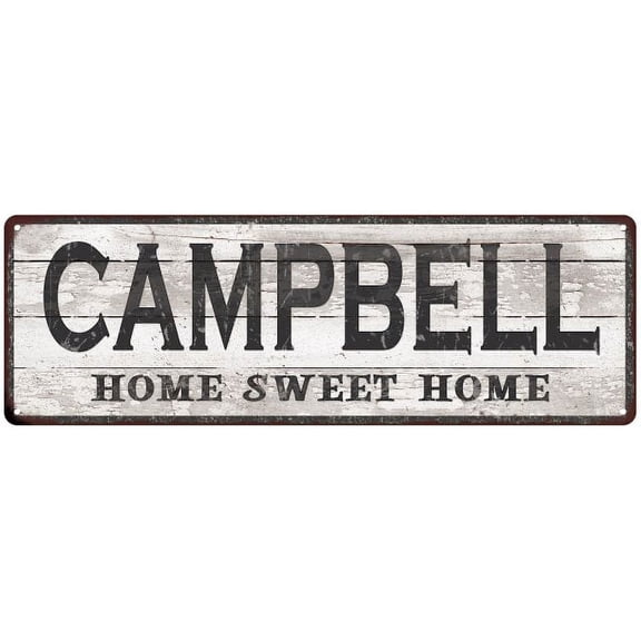 CAMPBELL Home Sweet Home Country Look Gift 6x18 Metal Sig 206180045835