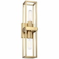 thumbnail image 2 of Possini Euro Design Fabrian Modern Wall Sconce Warm Brass 2-Light Hardwired Rectangular Open Frame, 2 of 4