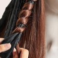 thumbnail image 3 of Rizadores de pelo satinados sin calor para cabello largo, set de peinado nocturno con varillas flexibles, color azul., 3 of 5