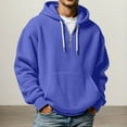 thumbnail image 3 of Mens Shirts Quarter Zip Sweatshirt Solid Waffle Long Sleeve Hooded Tops Light Purple, 3 of 5