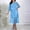 Light Blue, variant on Ayolanni Blue Plus Size Dresses for Women Plus Size V-Neck Long Sleeve Solid Midi Dresses Ladies Dresses XL