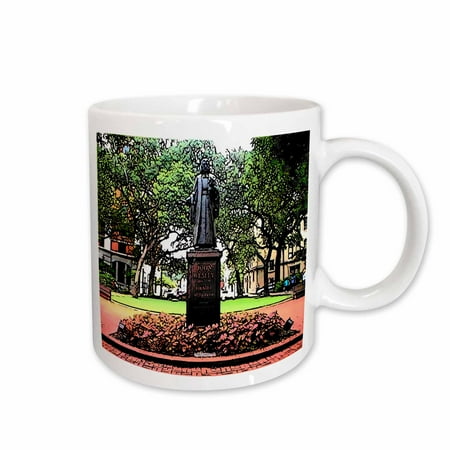 

3dRose John Wesley Memorial in Savannah watercolor - Ceramic Mug 15oz (mug_26333_2)