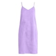 thumbnail image 6 of ClodeEU Women's V Neck Sleeveless Slip Dress, Casual Spaghetti Strap Midi Dress Purple,Women's Plus XXL, 6 of 6