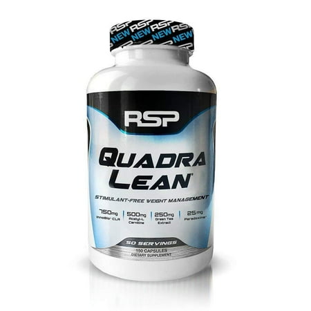 RSP QuadraLean Stimulant Free Fat Burner Pills, Weight Loss Supplement, Appetite Suppressant & Metabolism Booster, Diet Pill for Men & Women, 50.., By RSP (Best Safe Fat Burner Pills)