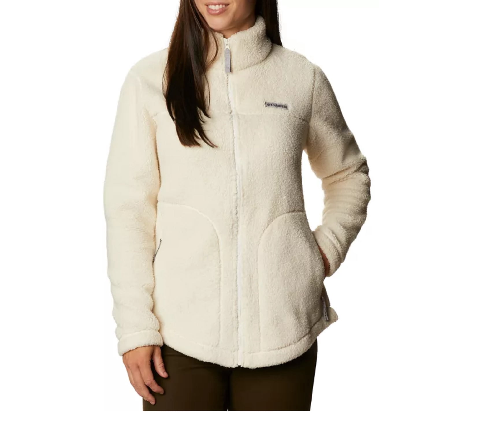 women's full zip sherpa jacket
